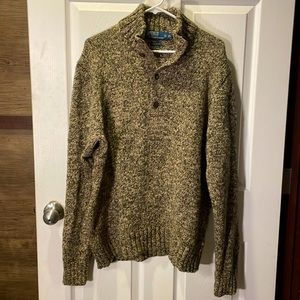 Polo by Ralph Lauren 1/4 Button Mock Neck Sweater - Size XL